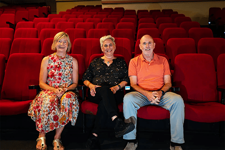 Lea Kirkwood, Jeannine Baker and Ian Fenwick at Warrawong's Gala Twin Cinema